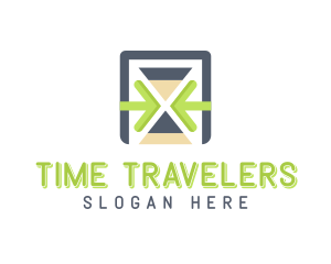 Tech Time Hourglass logo design