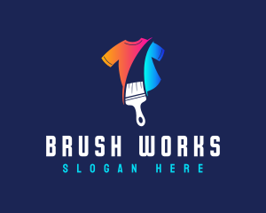 Colorful Brush Shirt logo design