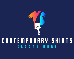 Colorful Brush Shirt logo design