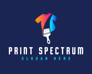 Colorful Brush Shirt logo design