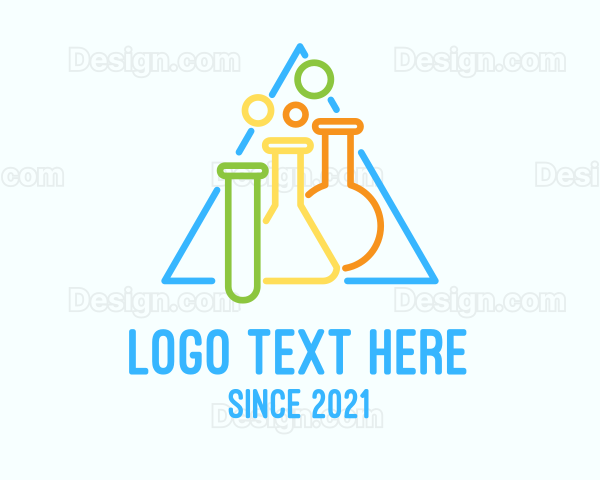 Lab Flask & Test Tube Logo