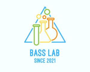 Lab Flask & Test Tube logo design