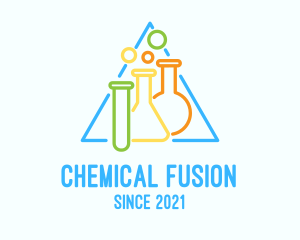 Lab Flask & Test Tube logo design