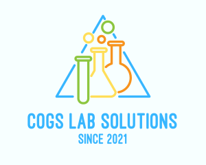 Lab Flask & Test Tube logo design