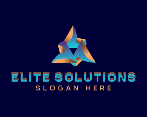 Abstract Triangle Startup Logo