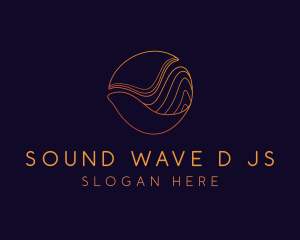 Gradient Sphere Wave logo design