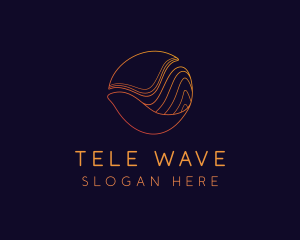 Gradient Sphere Wave logo design