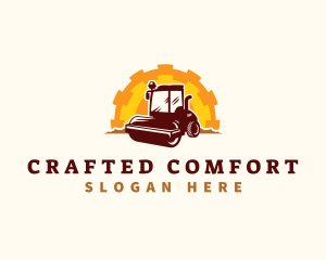 Road Roller Compactor logo design