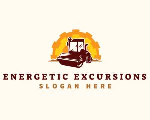 Road Roller Compactor logo design