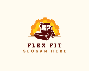 Road Roller Compactor logo design