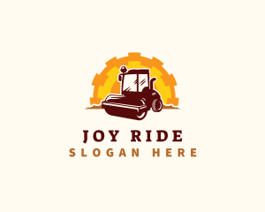 Road Roller Compactor logo design