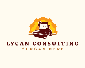 Road Roller Compactor logo design