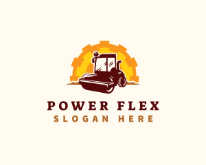 Road Roller Compactor logo design