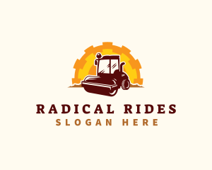 Road Roller Compactor logo design