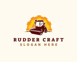 Road Roller Compactor logo design