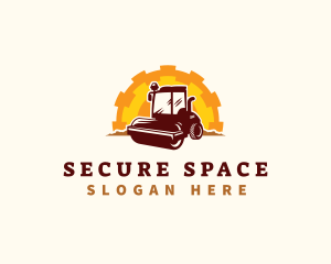 Road Roller Compactor logo design