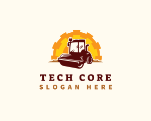 Road Roller Compactor logo design