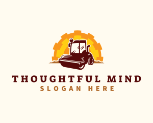 Road Roller Compactor logo design