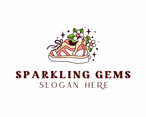 Sparkling Flower Sneaker logo design