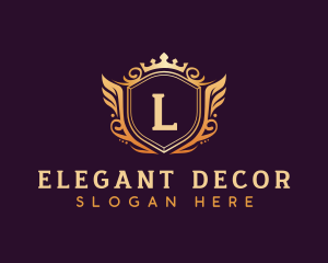 Luxury Crown Shield logo design