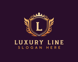 Luxury Crown Shield logo design