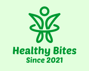 Green Healthy Person logo design