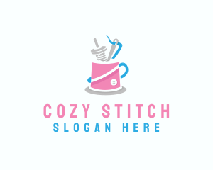 Sewing Fashion Cafe  logo design