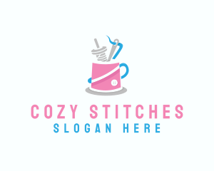 Sewing Fashion Cafe  logo design