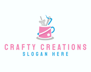 Sewing Fashion Cafe  logo design