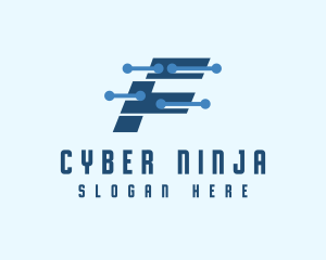 Cyber Circuit Letter F logo