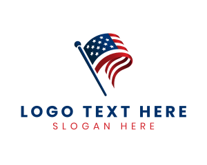 Political American Flag Logo