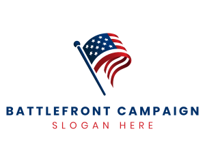 Political American Flag logo design