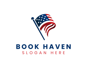 Political American Flag logo design