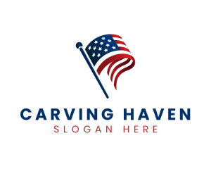 Political American Flag logo design