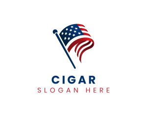 Political American Flag logo design