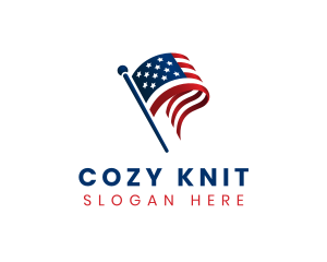 Political American Flag logo design