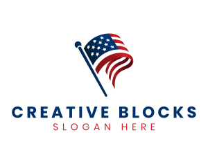 Political American Flag logo design