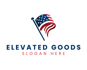 Political American Flag logo design