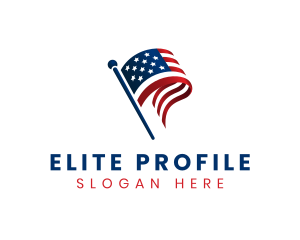 Political American Flag logo design