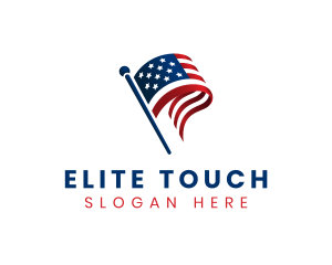 Political American Flag logo design