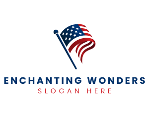 Political American Flag logo design