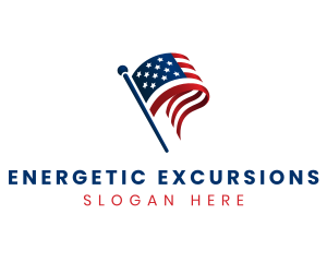 Political American Flag logo design