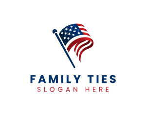 Political American Flag logo design