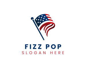 Political American Flag logo design