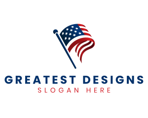 Political American Flag logo design