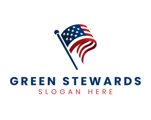 Political American Flag logo design