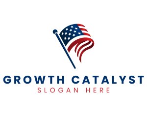 Political American Flag logo design