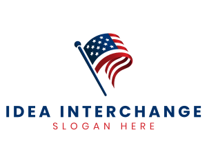 Political American Flag logo design