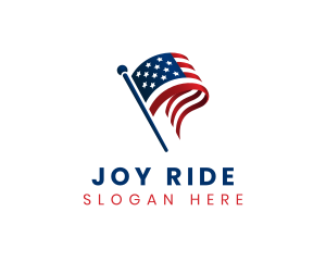 Political American Flag logo design