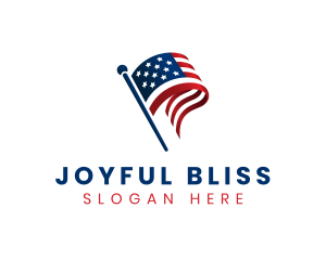 Political American Flag logo design